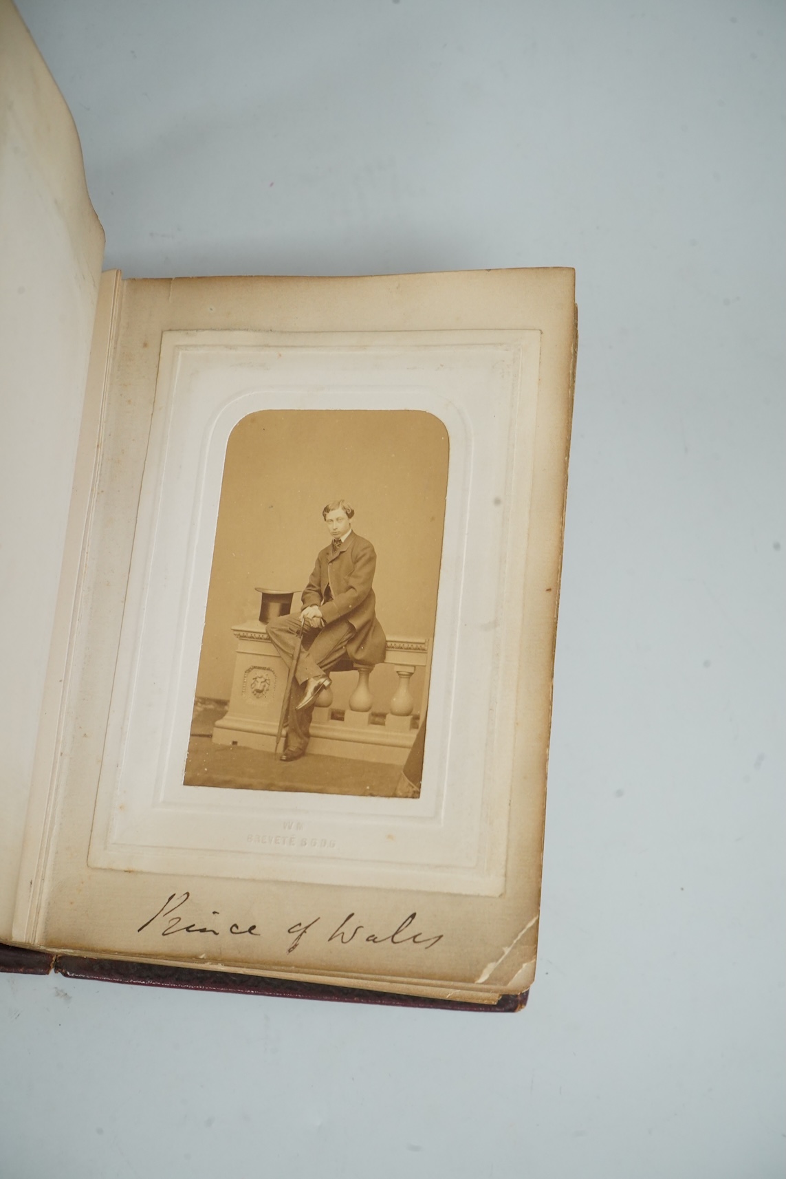 Victorian album of cabinet photos, Queen Victoria, Disraeli, some other notables